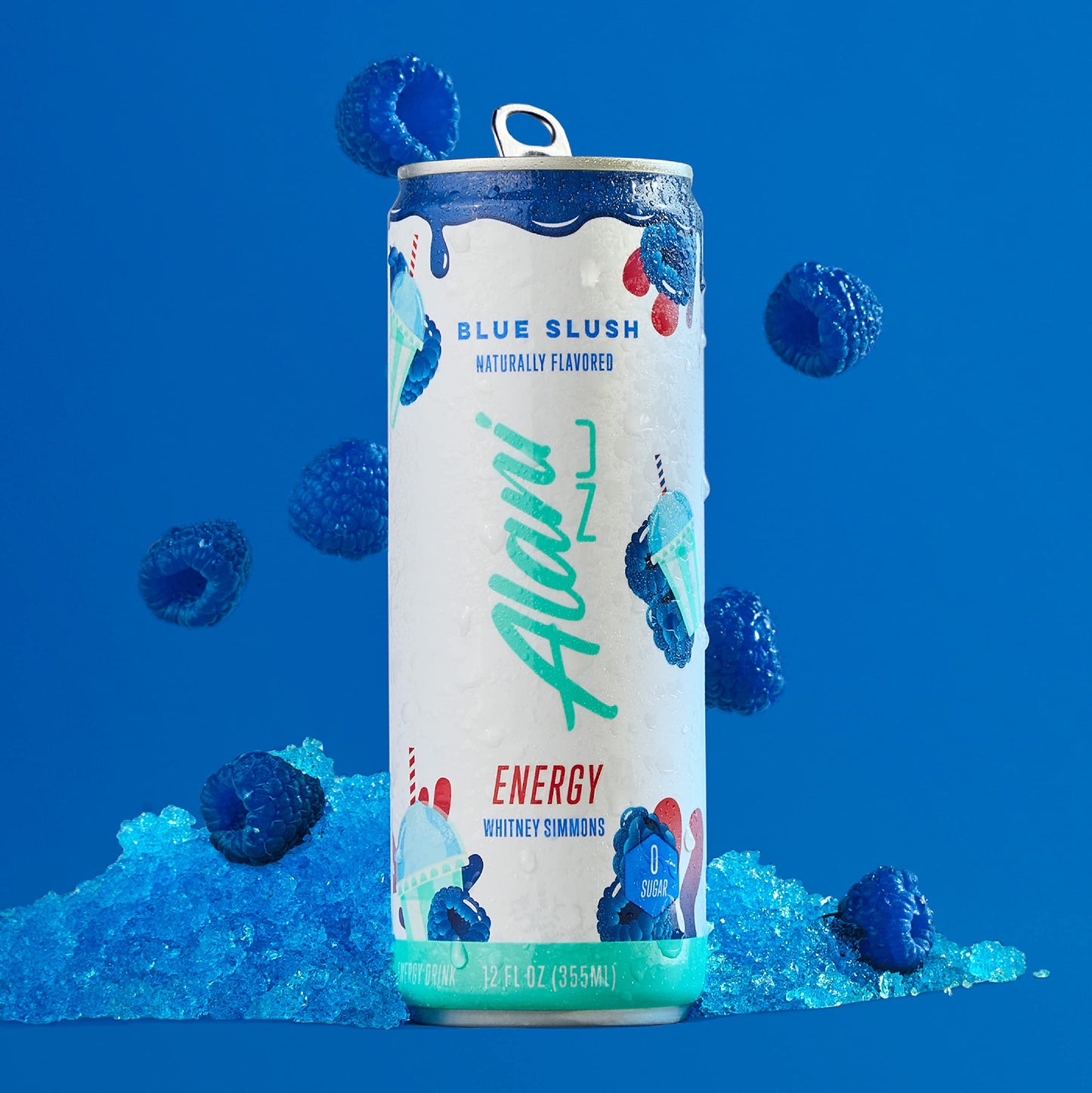 Alani Nu BLUE SLUSH Sugar Free  Low Calorie Energy Drinks | 200mg Caffeine | Pre Workout Performance with Antioxidants | Biotin B Vitamins | Zero Sugar | 10 Calories | 12 Fl Oz Cans (12 Pack)