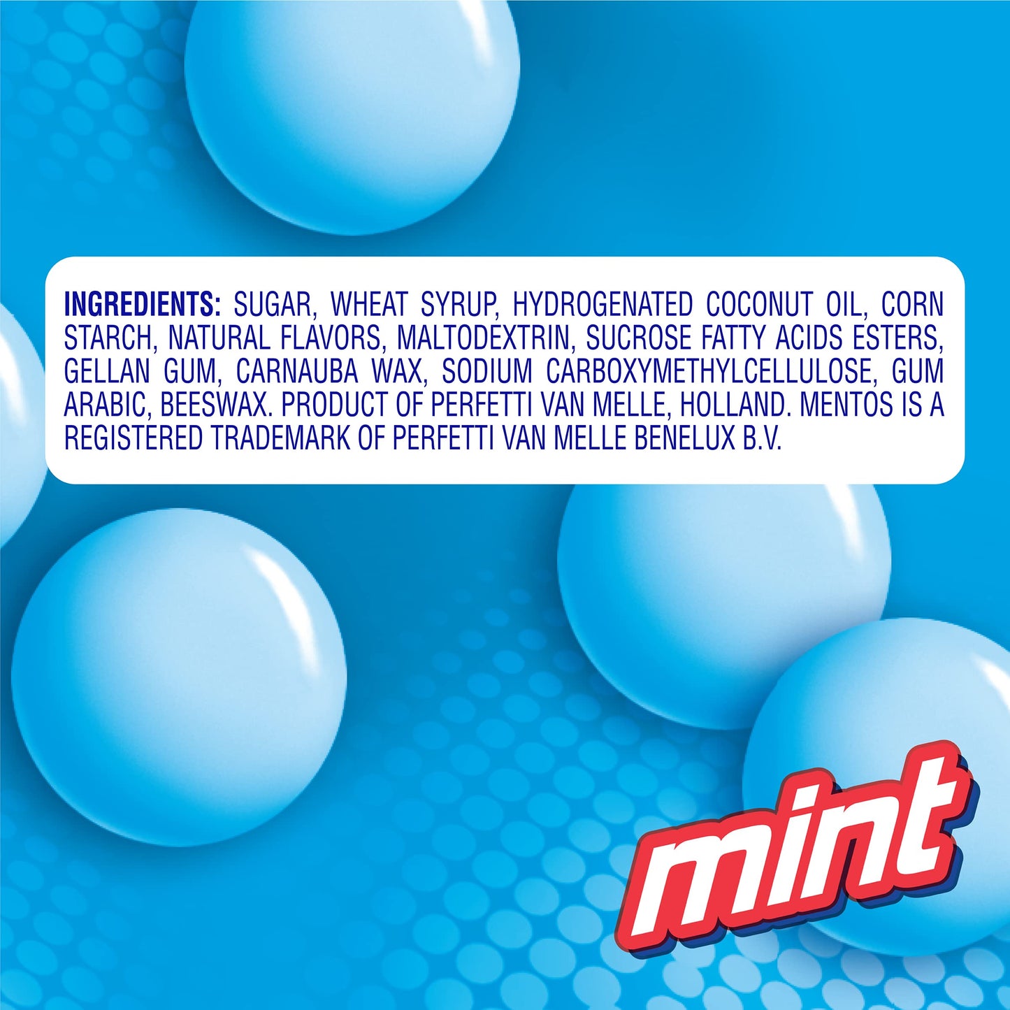 Mentos The Chewy Mint Candy - Mint Flavor 1.32Oz Rolls - 15 Rolls