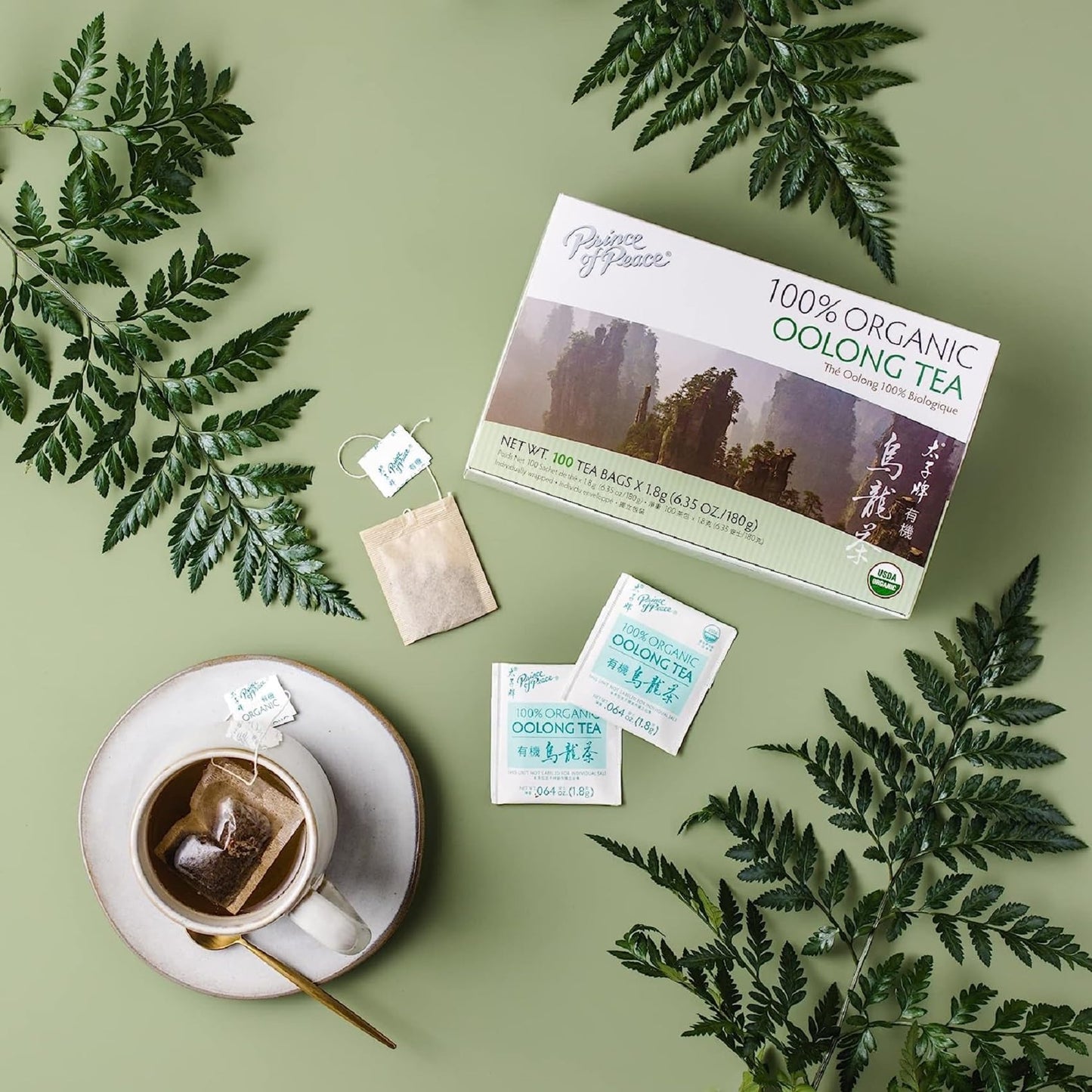 Prince Of Peace Organic Oolong Tea 100 Tea Bags (Pack Of 6)