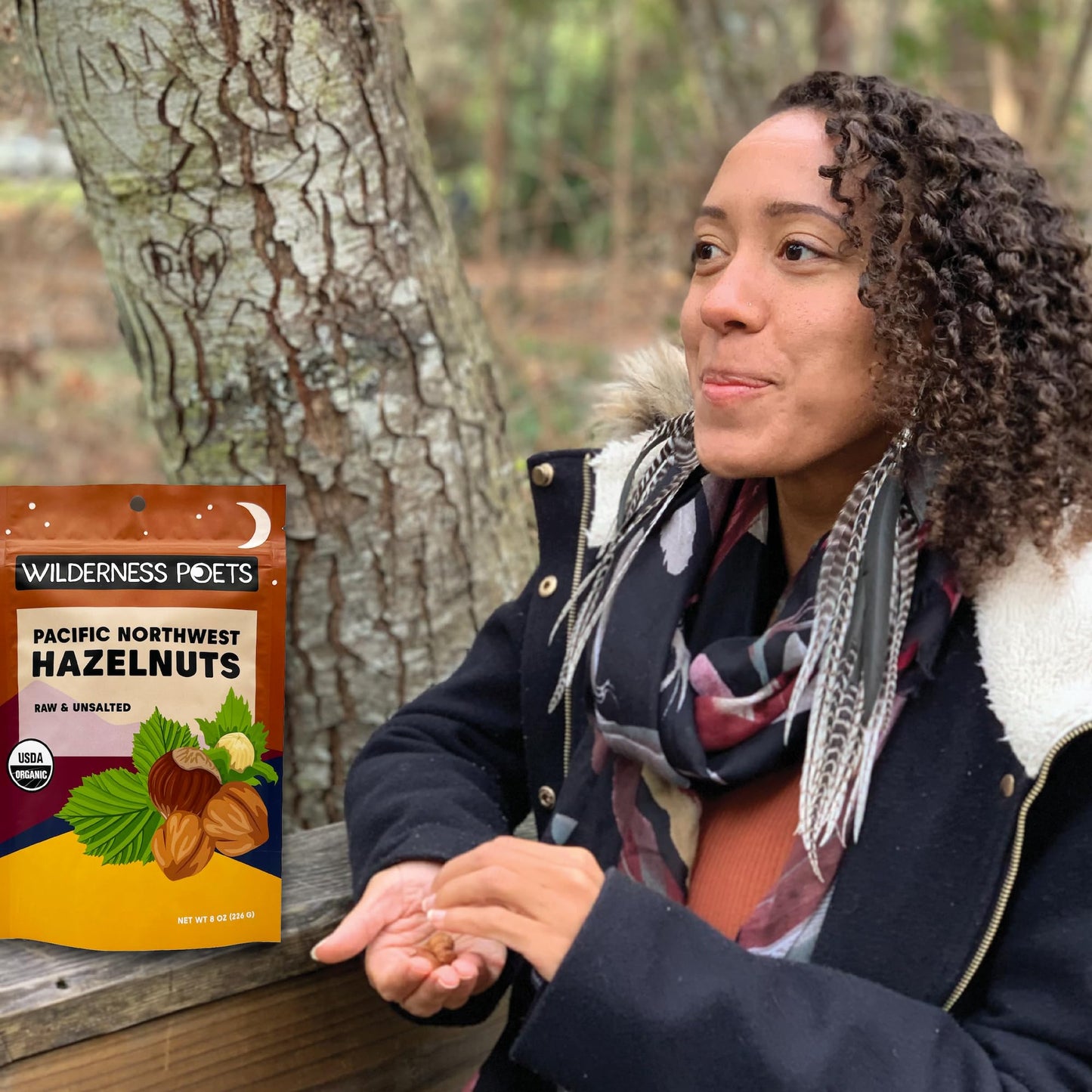 Wilderness Poets, Organic, Pacific Northwest-Grown Hazelnuts - Raw, Whole Nuts with Skins, No Shells. Bulk Size (32 Ounce - 2 Po