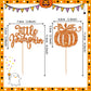 ZHUOWEISM 24 PCS Pumpkin Cupcake Toppers, Orange Glitter, Paper, Fall Harvest Theme, Cake Decoration for Thanksgiving, Baby Shower, Birthday Party