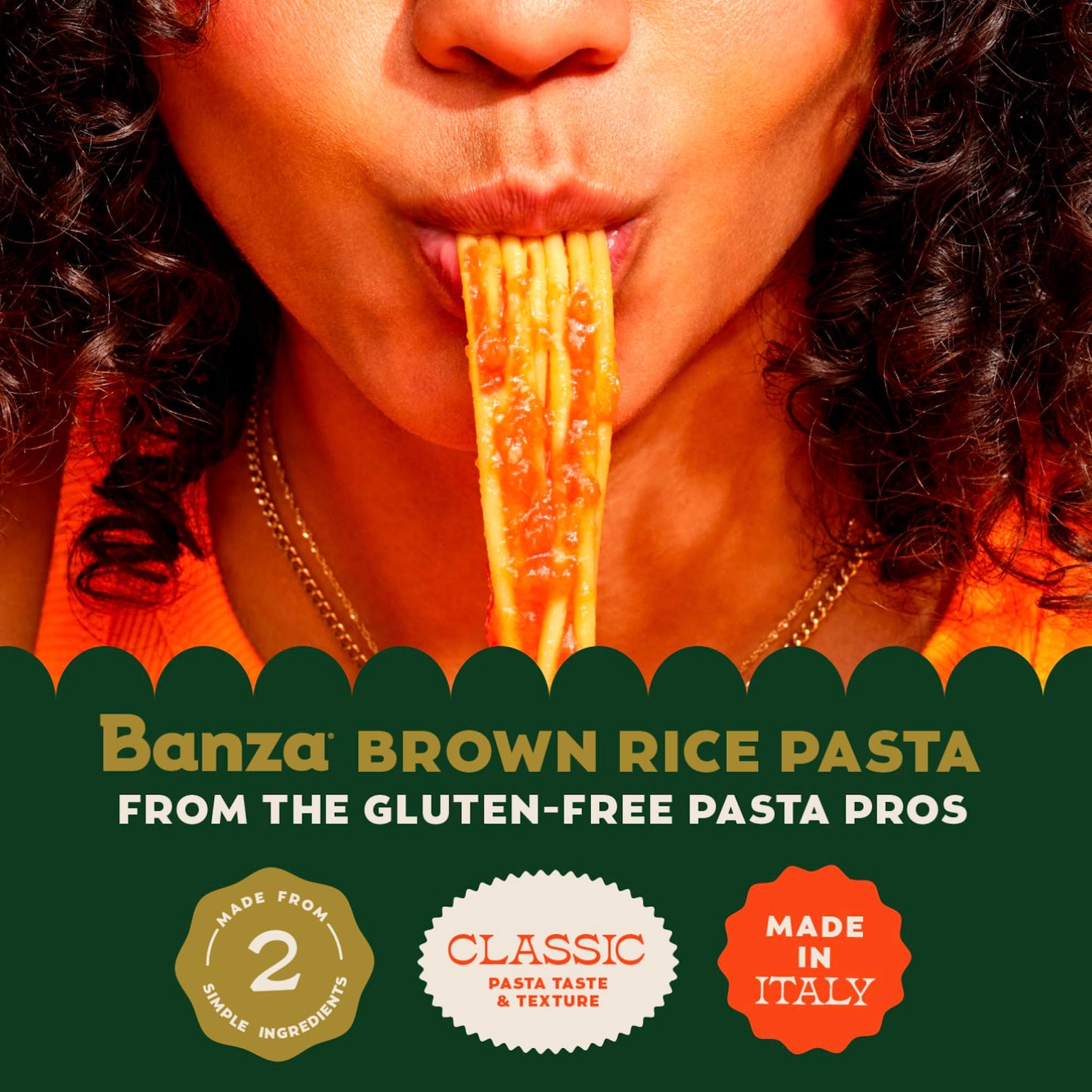 Banza Brown Rice Penne Pasta - Gluten-Free Pasta Made in Italy - Non-GMO, 10oz - Classic Texture, Perfect for Leftovers