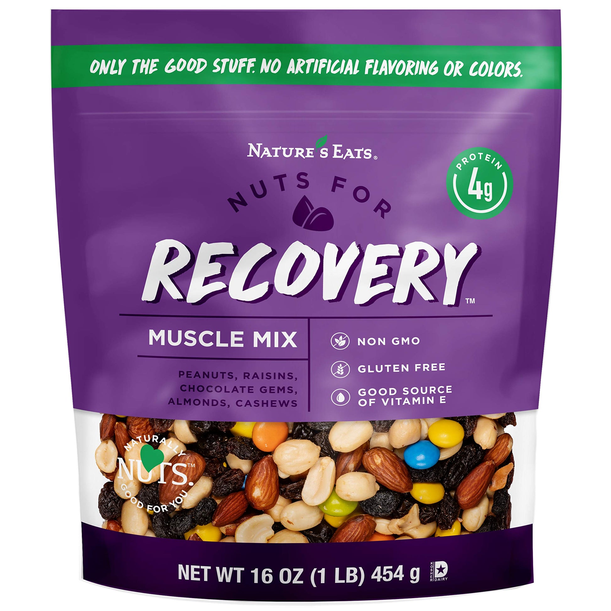 Natures Eats Muscle Recovery Trail Mix, Assorted Nuts, 16 Ounce
