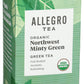 Allegro Tea, Organic Northwest Minty Green Tea Bags, 20 Ct