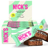 NICKS Mint Chocolate Protein Bars - 16g Protein, No Added Sugar, Low Carb, Keto Friendly Snack - 210 Calories per Bar - 12-Pack 