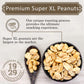 Virginia Diner Unsalted Virginia Peanuts - Xl Gourmet Natural Peanuts Non-Gmo, Preservative Free Gifts From Virginia Since 1929-18 Oz Can