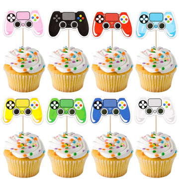 40 Pcs Video Game Controllers Cupcake Toppers Game On Controllers Cupcake Picks Gamepad Cupcake Decorations For Baby Shower Kids Boys Girls Gamer Birthday Anniversary Party Cake Decorations Supplies