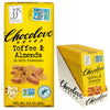 Chocolove Toffee & Almond Milk Chocolate Bars | 33% Cocoa | Made with Creamy Belgian Chocolate | Sustainably Sourced, Non-GMO, &