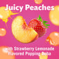 Del Monte Bubble Fruit Peach Strawberry Lemonade with Popping Boba, 3.5 Ounce Cups, Pack of 4, Orange