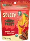 SOLELY - Organic Dried Mango Strips with Chili and Salt (2.8 oz Resealable Bags, Pack of 4) Real Fresh Fruit - Healthy Snacks fo