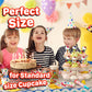 24X Cute Cat Cupcake Toppers - Durable Picks Happy Birthday D  Cor, Cupcake Decorations For Kids' Birthdays