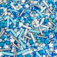 Manvscakes Edible Cake and Cupcake Sprinkles, Metallic Mix, 4 oz, Blue/Red