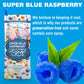 BOBAVIDA Popping Boba - Super Blue Raspberry Flavor - 5 Packets with Straws for Drinks, Desserts & Toppings