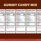 Gummy Candy Mix 2-Pound Bag | Peach Rings, Pencil Bites, Worms, Bottles, Belts | Sour And Sweet Treats