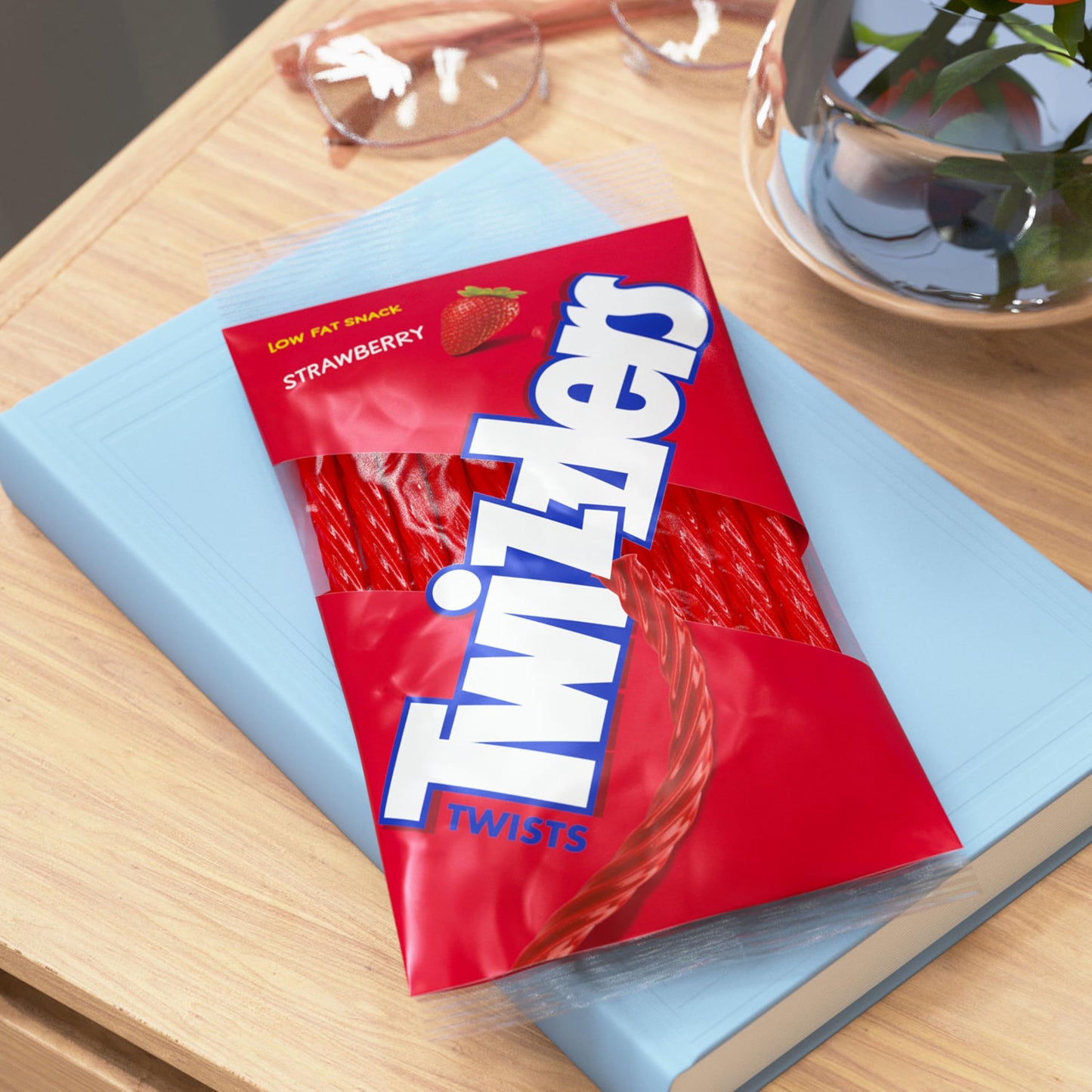 TWIZZLERS Twists Strawberry Flavored Licorice Style, Chewy Candy Bag, 7 oz