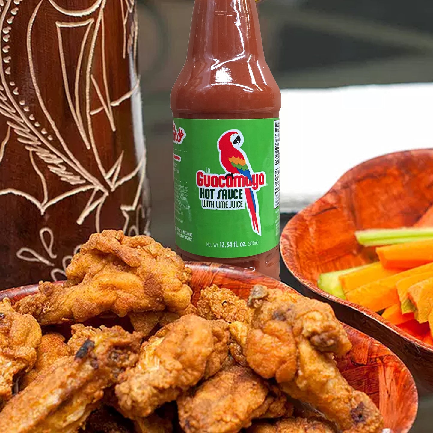 La Guacamaya Authentic Hot Sauce With Lime Juice (33.81 Fl.Oz.) - Mexican Hot Sauce - Salsa Hot - Spicy Sauce Mexican Food - Pic