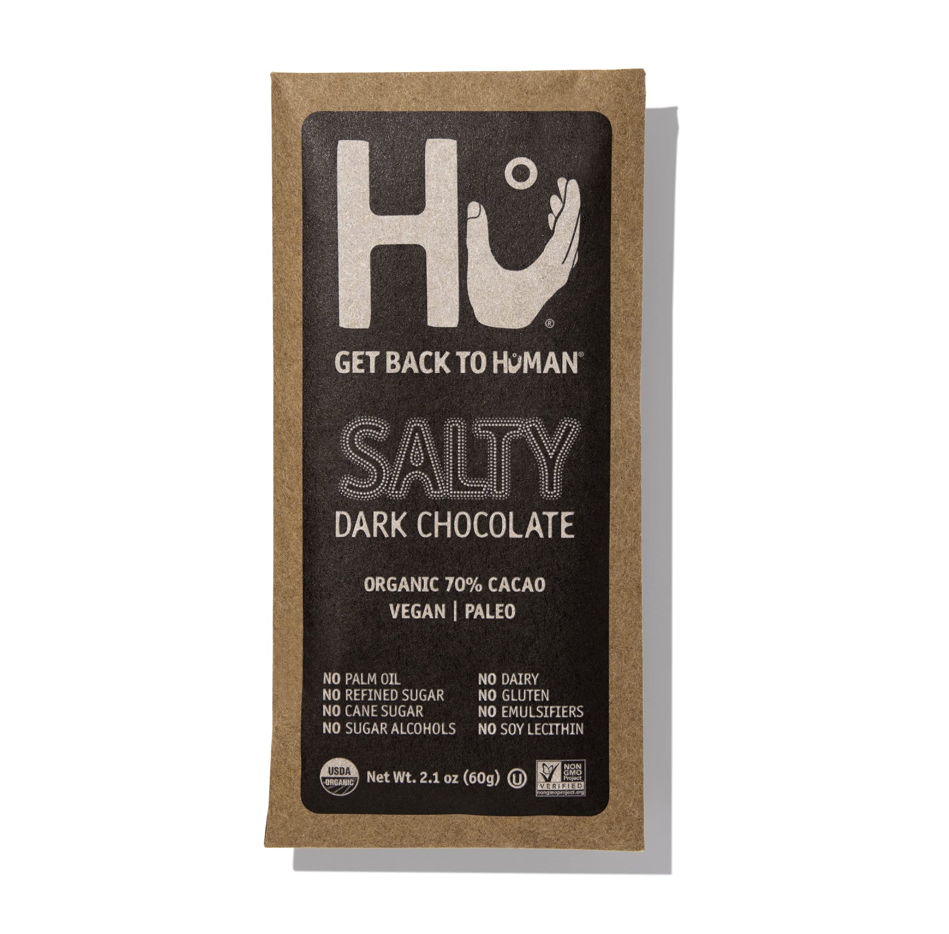 Hu Chocolate Bars | 8 Pack Salty Chocolate | Natural Organic Vegan  Gluten Free  Paleo  Non Gmo  Fair Trade Dark Chocolate | 2.1Oz Each