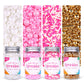 Sprinkles for Cake Decorating, Sujoygar Fancy Sprinkles Set for Cupcake Toppers, White Deluxe Pink Gold Sprinkles Mix for Ice Cr