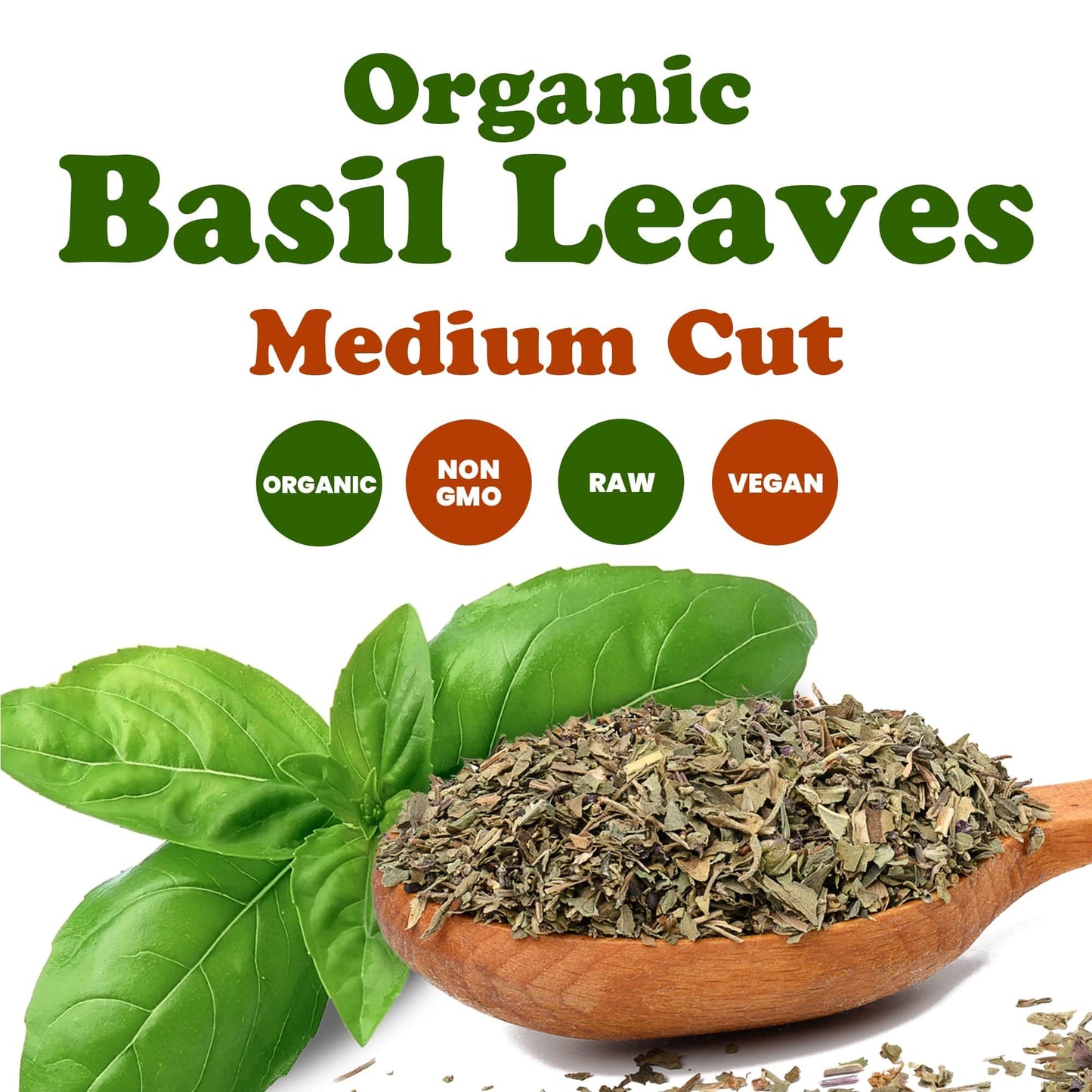 Food To Live - Organic Basil Leaves, 4 Ounces - Dried & Cut. Great For Pizzas, Pesto, Soups, Sauces, Salads And Herbal Tea. Non-