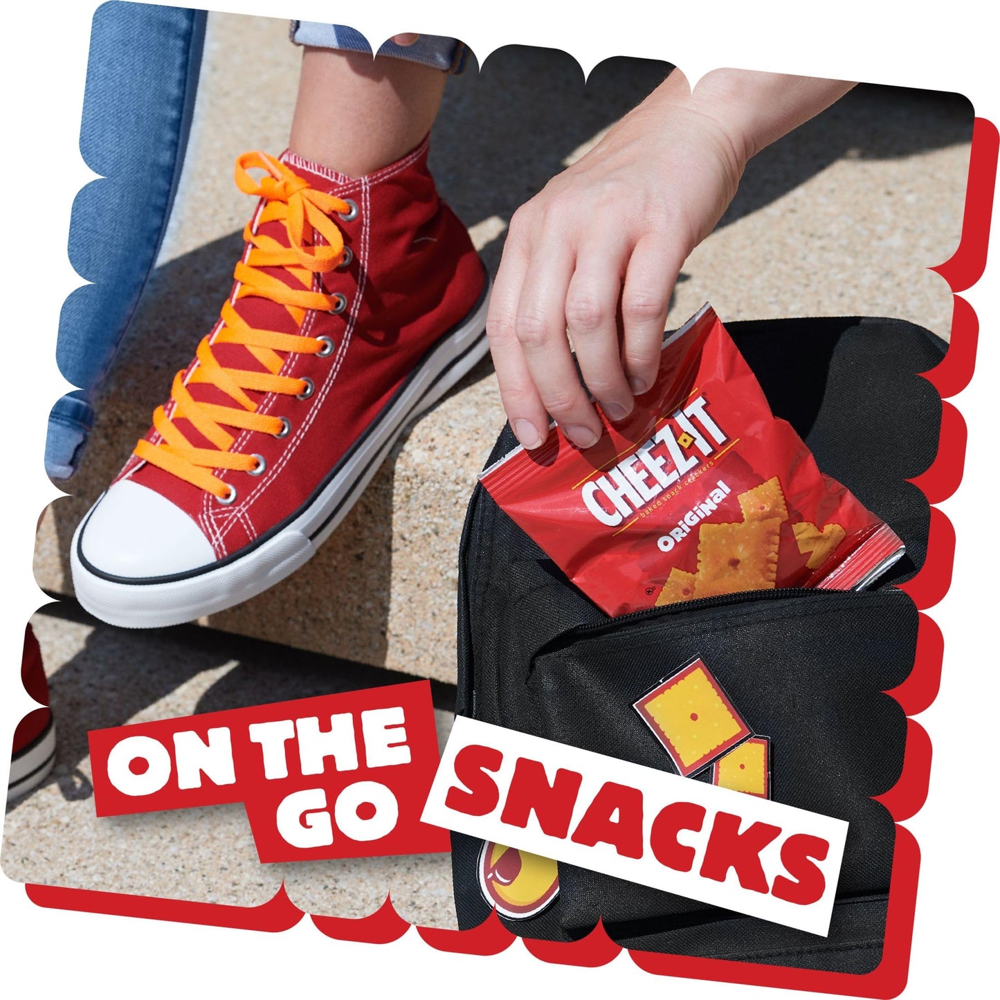 Cheez-It Cheese Crackers, Baked Snack Crackers, Lunch Snacks, Original (48 Pouches)