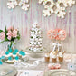 YCTHUNFISH Snowflake Cupcake Toppers, 24 Pack, Glitter Paper Decorations for Winter, Blue