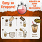 Fusion Select 5 Packs Taro, Mango, Honeydew, Strawberry Bubble Tea Kit Set With Extra Rich Tapioca Pearls, Straws