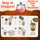 Fusion Select Authentic Bubble Tea Kit Extra Rich (5 Packs) Bubble Tea Drink, Boba Tapioca Pearl, Straws, Popular Bubble Tea Flavors (10 Flavors)