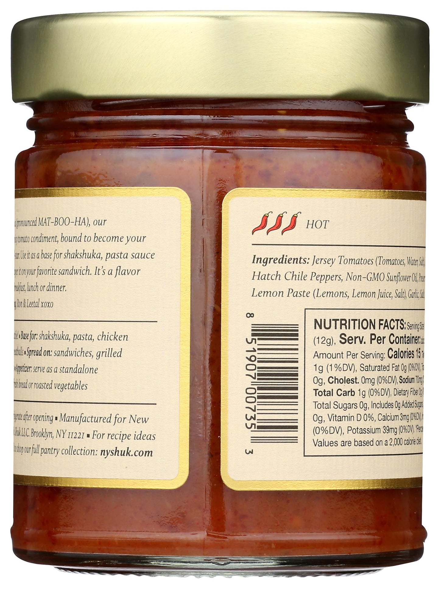 New York Shuk Signature Matbucha Sauce, 10 Oz