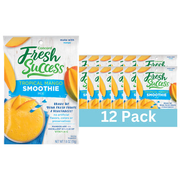 Concord Foods Tropical Mango Smoothie Mix - Fruit Flavor with No Artificial Flavors, Colors, or Preservatives - Ideal for Fresh 