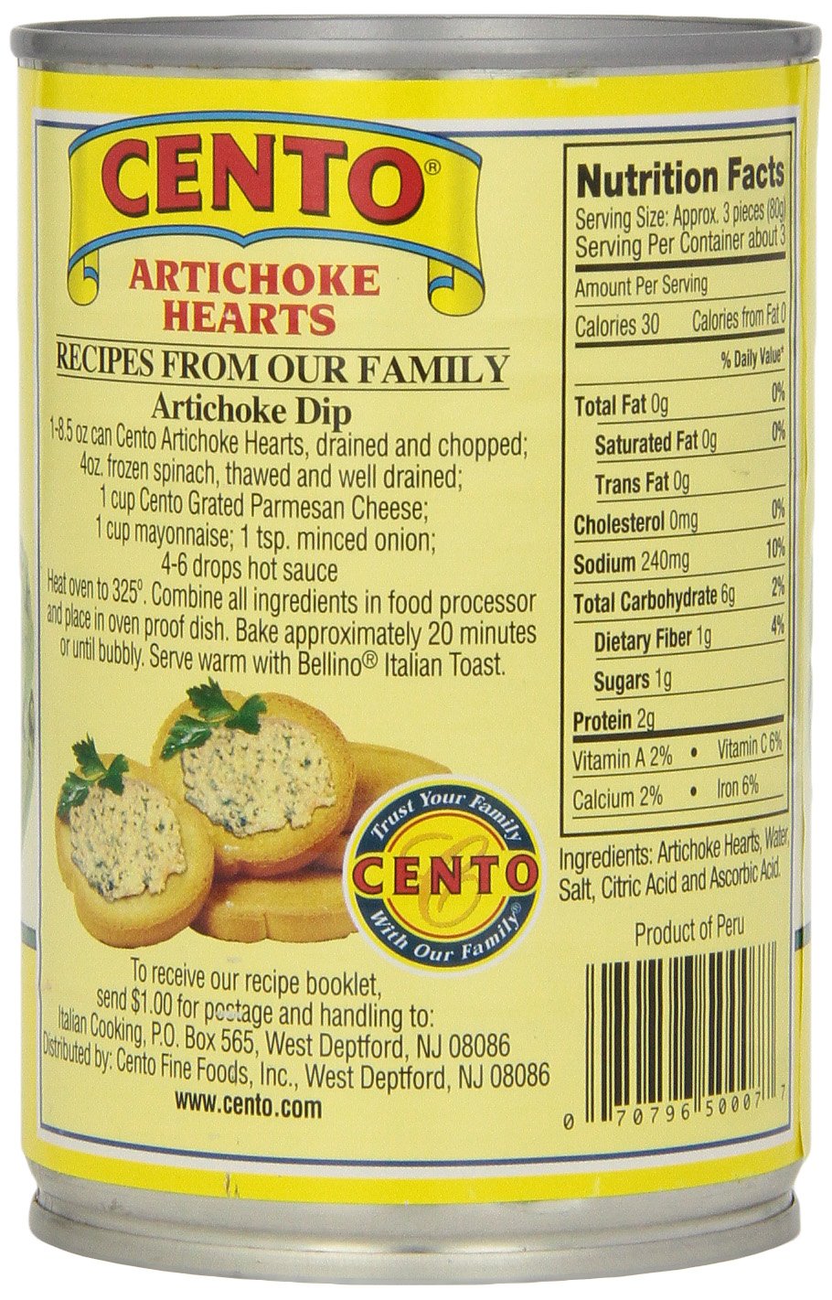 Cento Artichokes in Brine (5 to 7-Count), 14-Ounce Cans (Pack of 12)