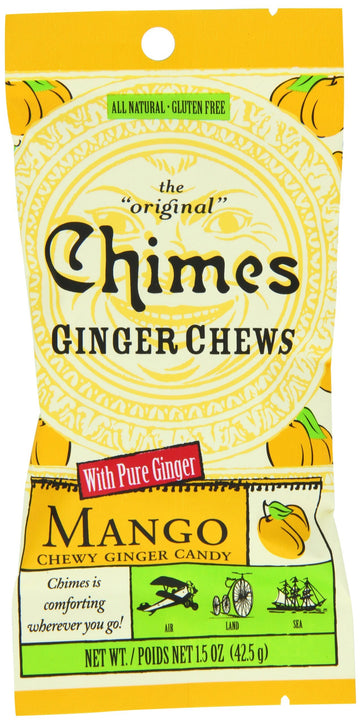 Chimes Ginger Chews Candy, Mango, 1.5 Ounce (Pack Of 1)