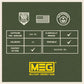 MEG Military Energy Gum - Arctic Mint, 100mg Caffeine per Piece, 8 Pack (40 Count)