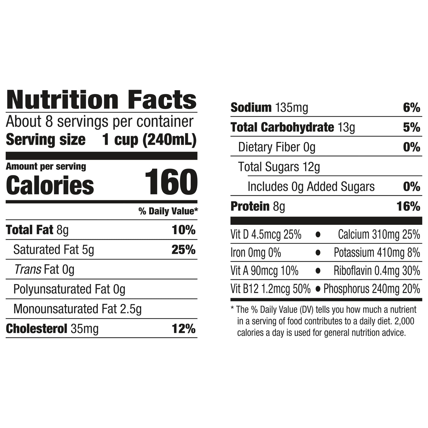 Horizon Organic High Vitamin D Whole Milk, Rich and Creamy High Vitamin D Milk, 64 fl oz Half Gallon Carton