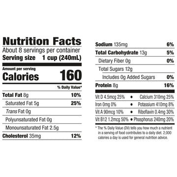 Horizon Organic High Vitamin D Whole Milk, Rich and Creamy High Vitamin D Milk, 64 fl oz Half Gallon Carton
