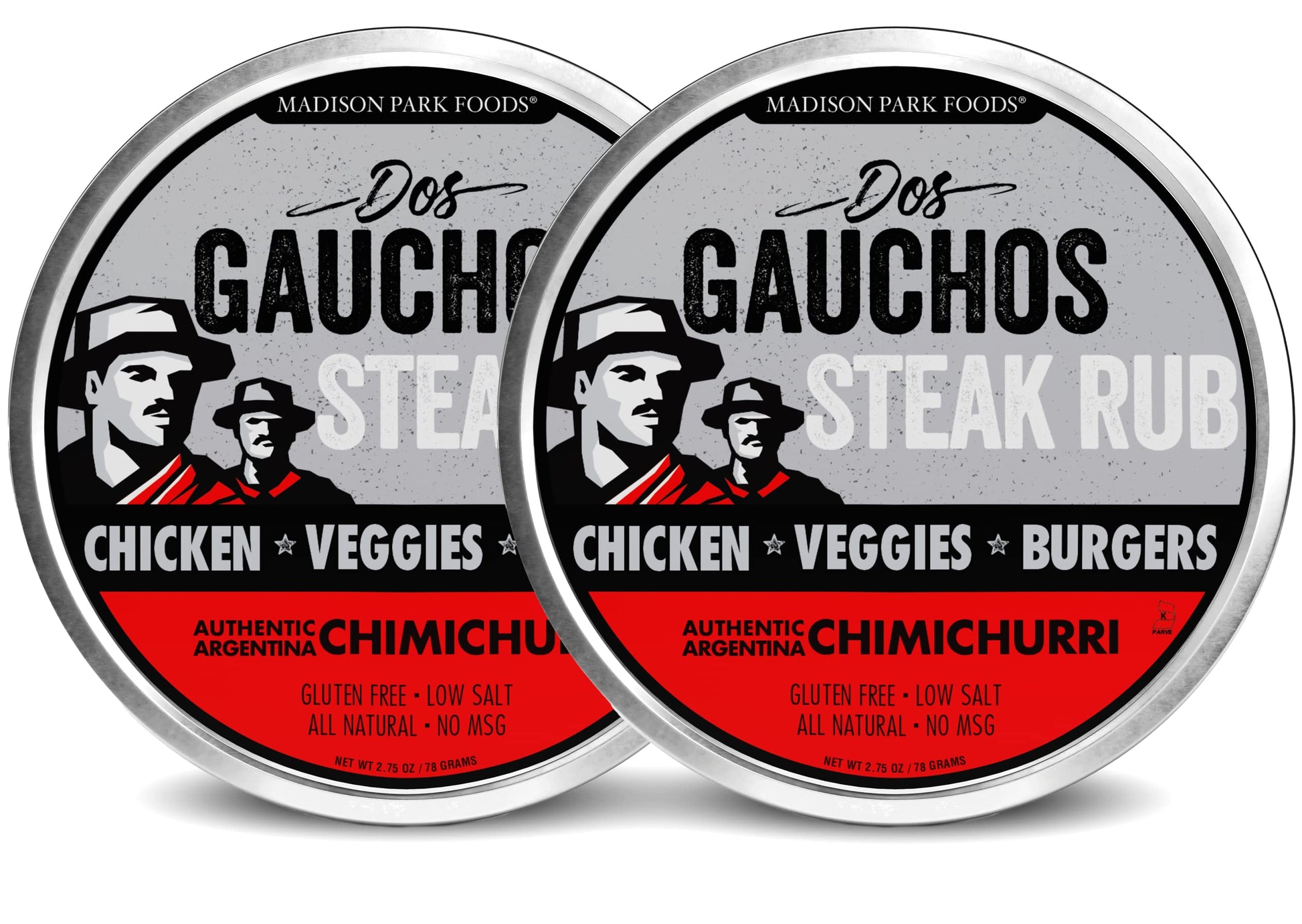 2-Dos Gauchos Steak Rub Argentine Chimichurri Seasoning - Easy Chimichurri Sauce and Authentic Marinade - Argentina Food and Gif