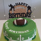 Gyufise 1Pc Football Cake Topper Rugby Ball Happy Birthday Cake Decorations For Bowl Party Decor Touchdown Sport Themed Game Day
