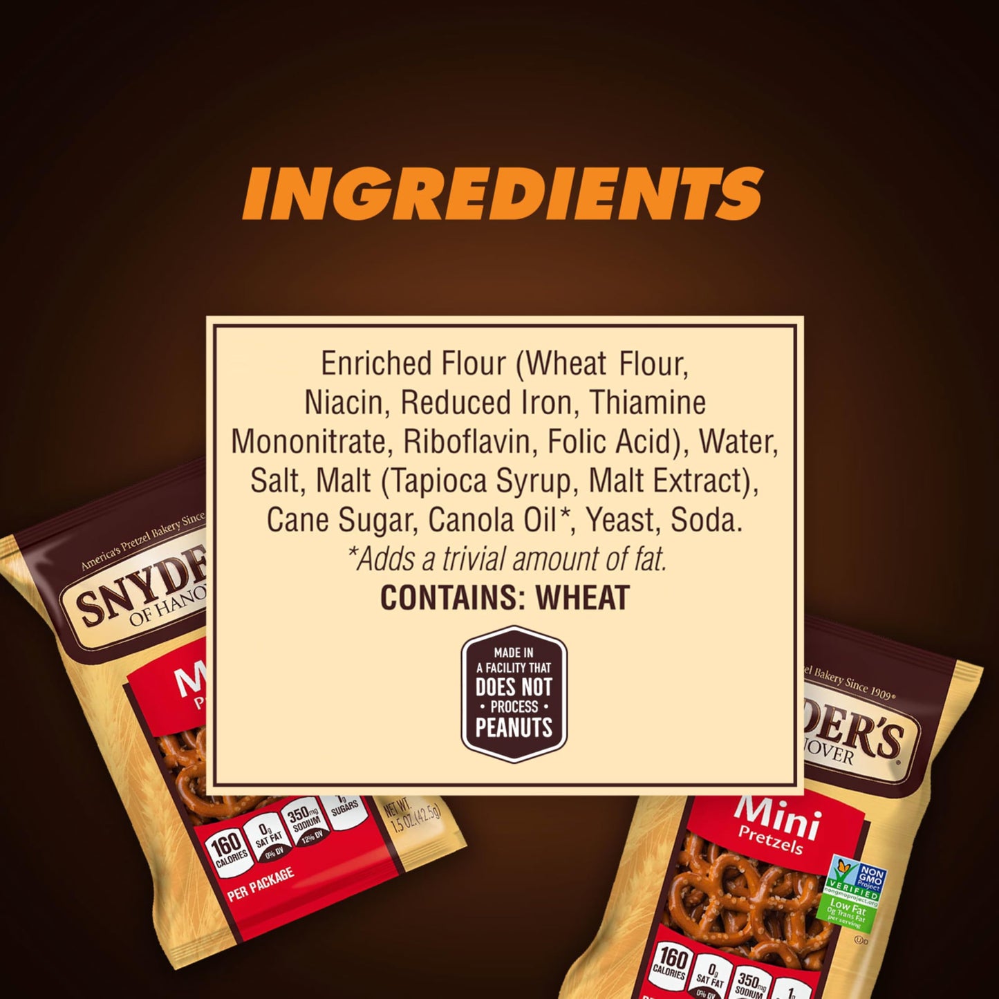 Snyder s of Hanover Mini Pretzels, 100 Calorie Individual Packs, 36 Ct