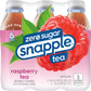 Snapple Zero Sugar Raspberry Tea, 16 fl oz recycled plastic bottle, 6 pack
