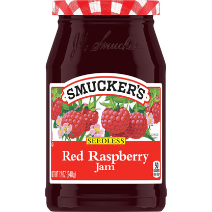 Smucker s Seedless Red Raspberry Jam, 12-Ounce (Pack of 6)