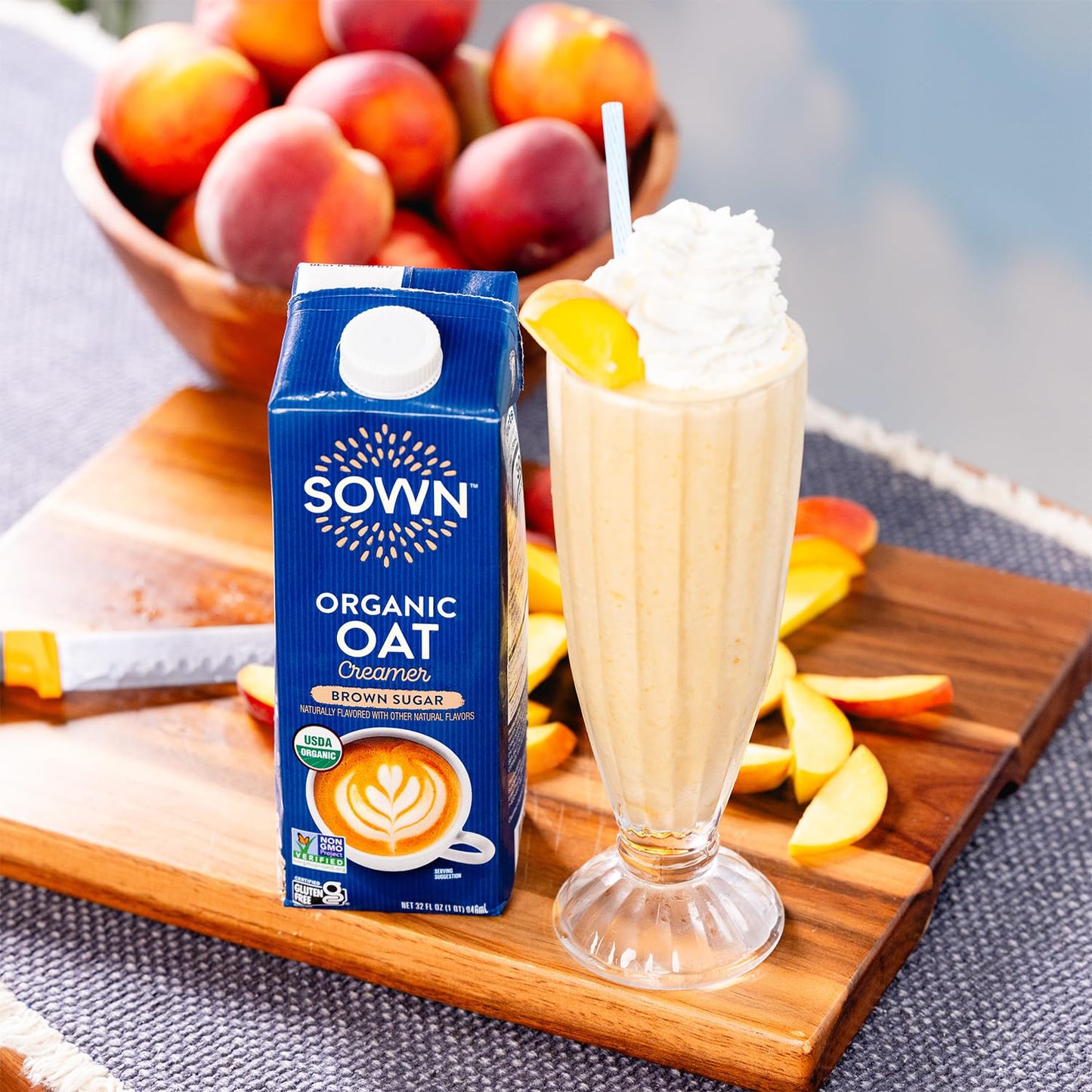 SOWN Organic Oat Creamer Brown Sugar - Barista Oat Milk Non Dairy Coffee Creamer - Plant Based, Dairy-Free, Vegan, Gluten-Free,