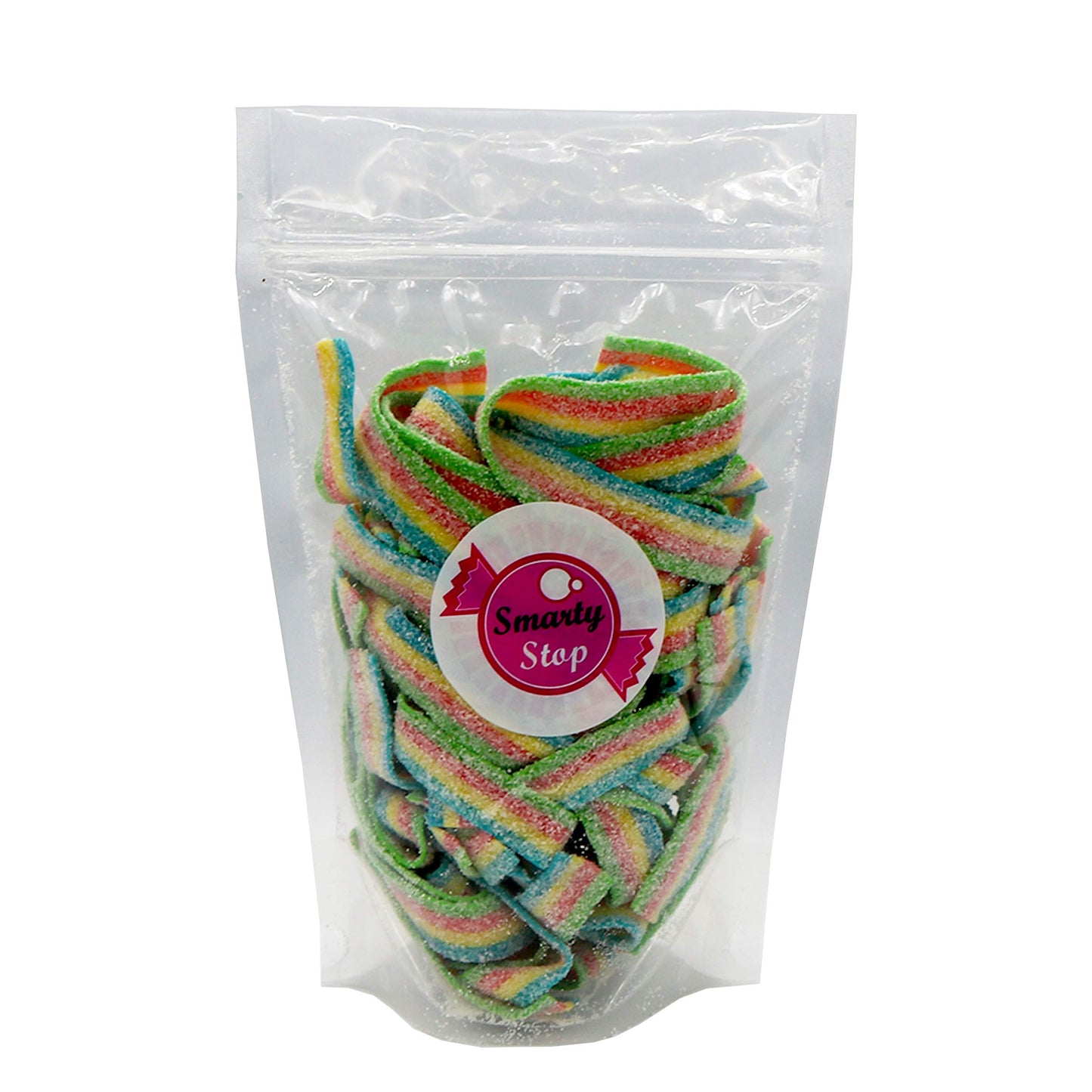 Smarty Stop Sour Gummy Candy Strips (Fantasy Rainbow, 1 Pound)