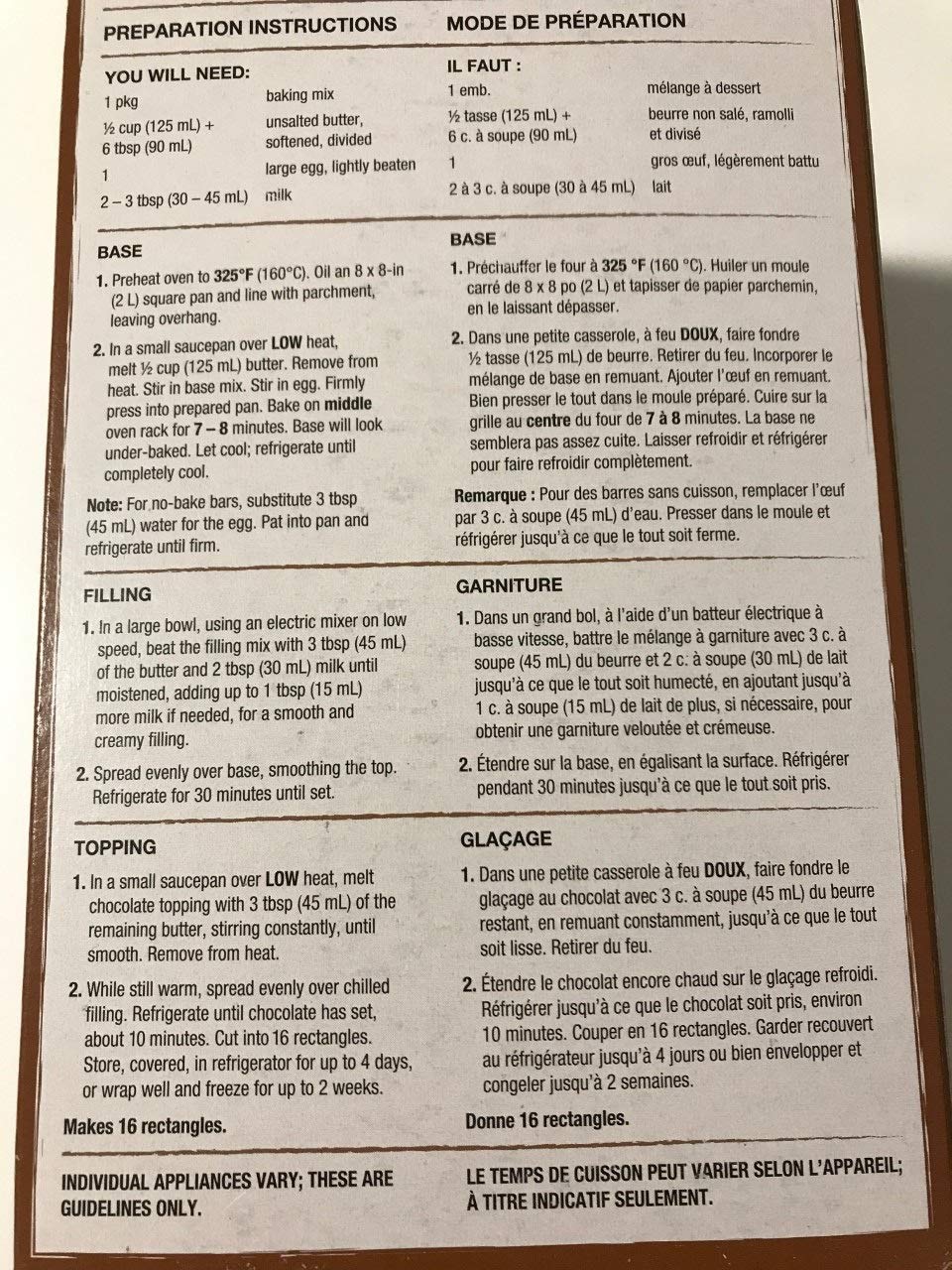 President's Choice Nanaimo Bar Baking Mix 740g {Imported from Canada}