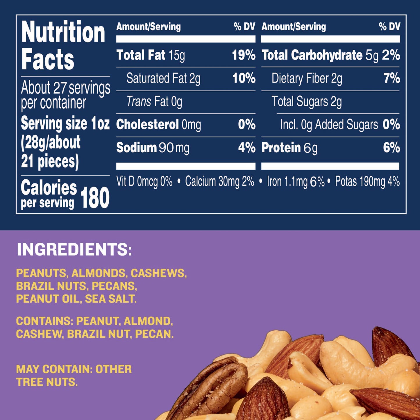 PLANTERS Mixed Nuts Jar, 27 Ounce, Pack of 1, Model 10029000018577