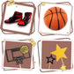 DRWATE 21 PCS Basketball Cake Toppers, Foam & Plastic Decoration for Sports Cake, Model GCMGG005