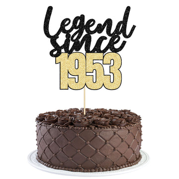 Gyufise 1Pcs Legend Since 1953 Cake Topper 70Th Birthday Cake Decoration Hello 70 Funny 70 And Fabulous Decoration 70Th Wedding