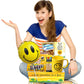 Thinking of You, Cheer Up CARE PACKAGE, Happy YELLOW Gift Basket Sending Sunshine gift package w/Balloon, Mug & Snacks | For Kid
