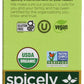 Spicely Organic Peppercorn Black Whole 0.45 Ounce Ecobox Certified Gluten Free