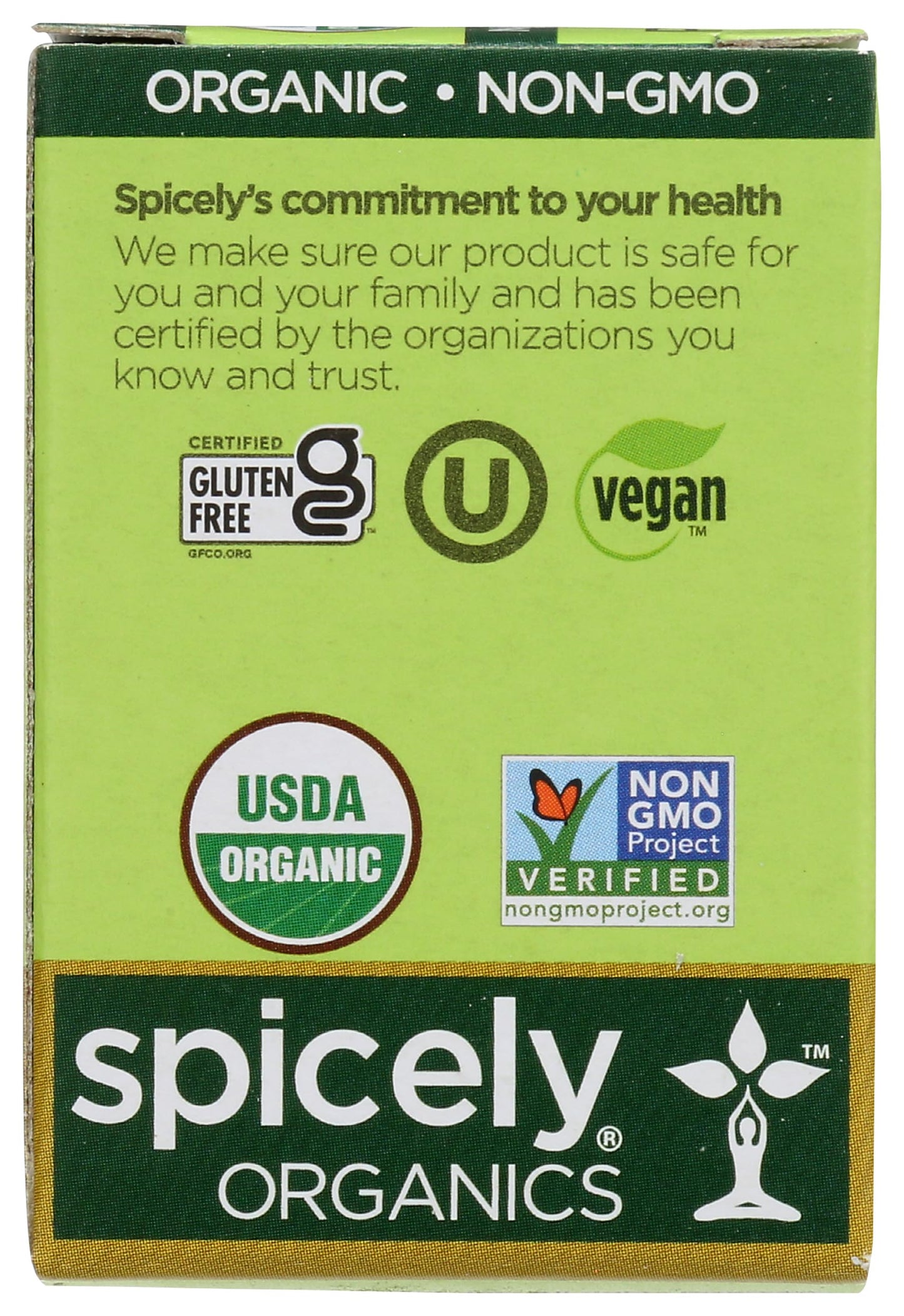 Spicely Organic Peppercorn Black Whole 0.45 Ounce Ecobox Certified Gluten Free