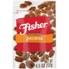 Fisher Snack Roasted Salted Pecans, 4.5 Ounces, Resealable Pouch, Made With Whole Mammoth Pecans