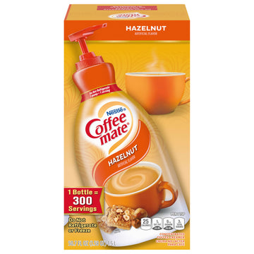 Nestle Coffee Mate Coffee Creamer, Hazelnut, Concentrated Liquid Pump Bottle, Non Dairy, No Refrigeration, 50.7 oz